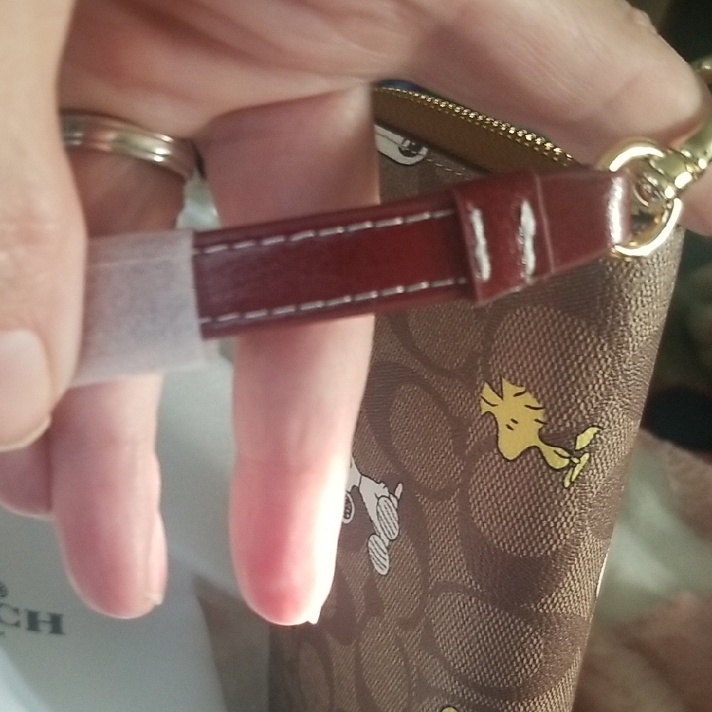 Coach Brown Snoopy and Woodstock Wristlet - Picture 16 of 16